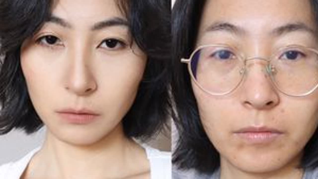 不爱网红妆的你很适合我的视频 #原相机 #普通人化妆 #妆前妆后  一个清冷又清透的妆。左眼肿成了欧式大双请见谅。