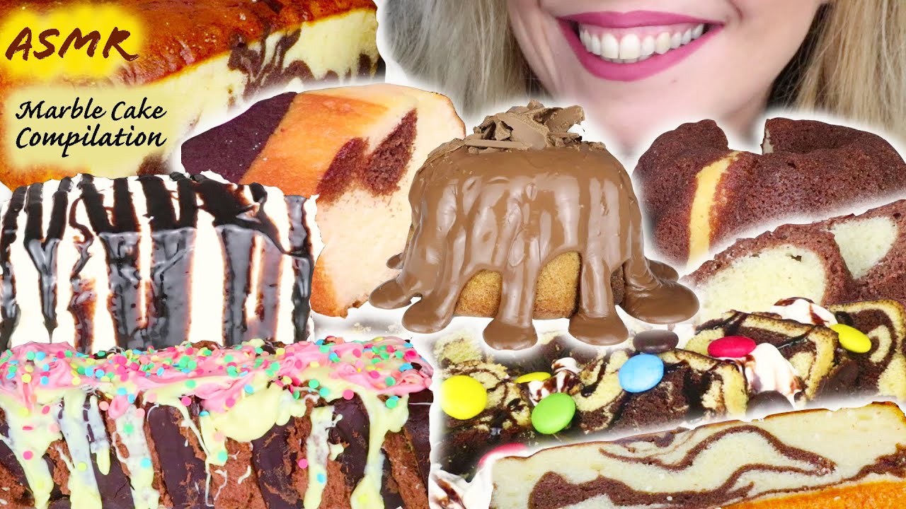 MARBLE CAKE COMPILATION 🍰 | No Talking | ASMR Mukbang - 먹방 | Real Eating Sounds