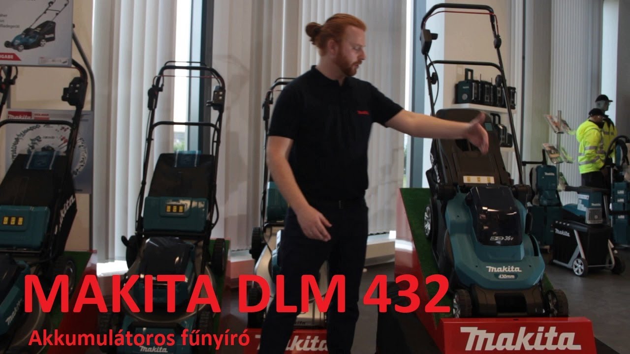 A Makita DLM 432 akkumulátoros fűnyíró bemutatója
