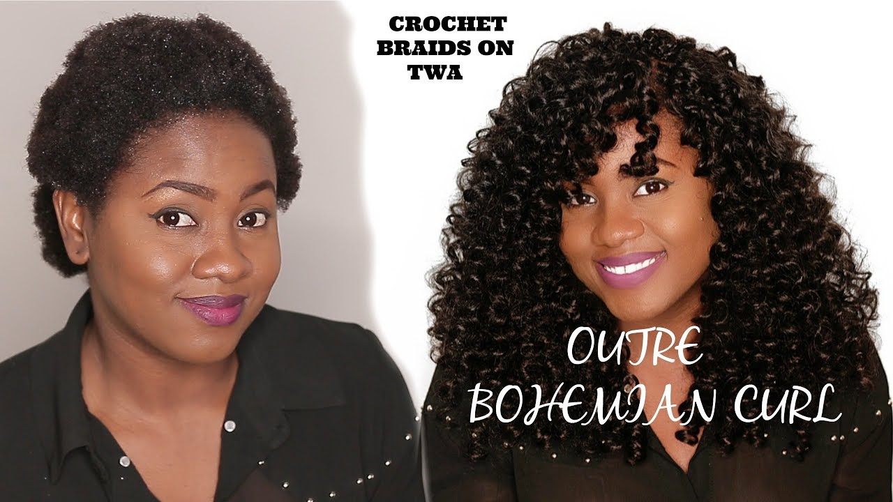 OUTRE BOHEMIAN CURL CROCHET BRAIDS ON A TWA | OGC