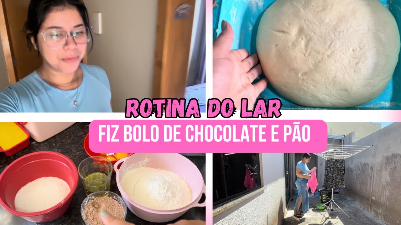 Rotina de mãe cristã | CAPRICHEI NA COZINHA | Fiz bolo de chocolate e pão caseiro ❤️
