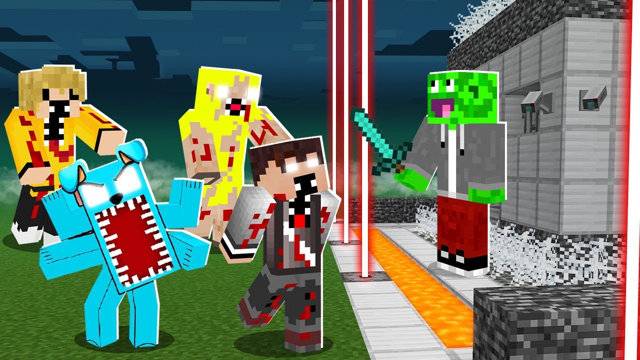 STRASZNI YOUTUBERZY vs TAJNA BAZA w Minecraft!