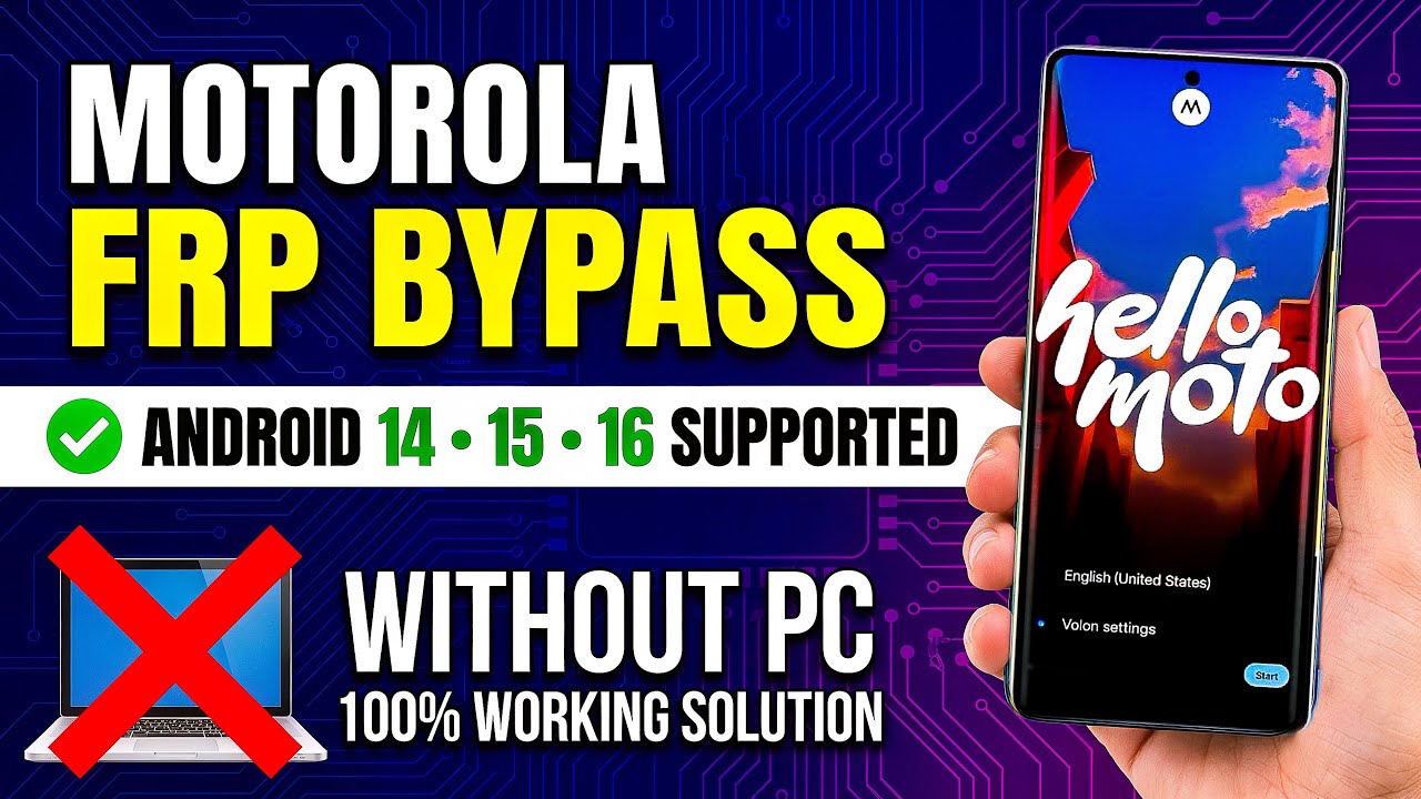 ✅ Motorola FRP Bypass 2026 | Android 14 / 15 / 16 | Latest Security Patch | No PC Required