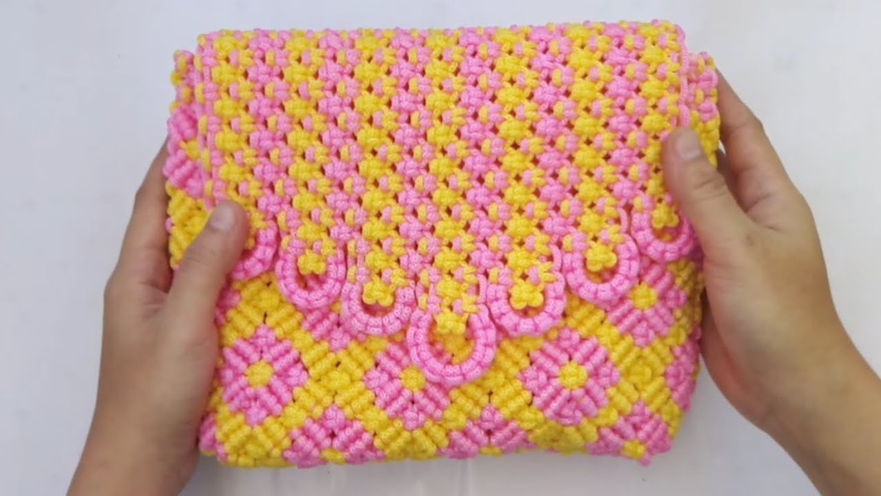Tutorial DIY Tas Bunga Mawar #tashandmade #Diymacrame