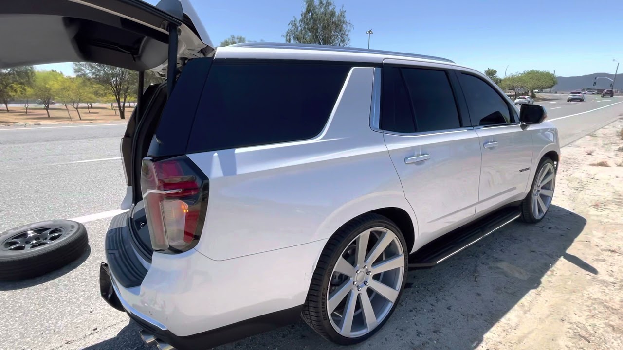 How to get access to change your tire on a 2021 Chevy Tahoe