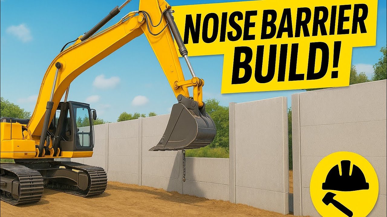 Massive Noise Barrier Build | Construction Simulator Walkthrough