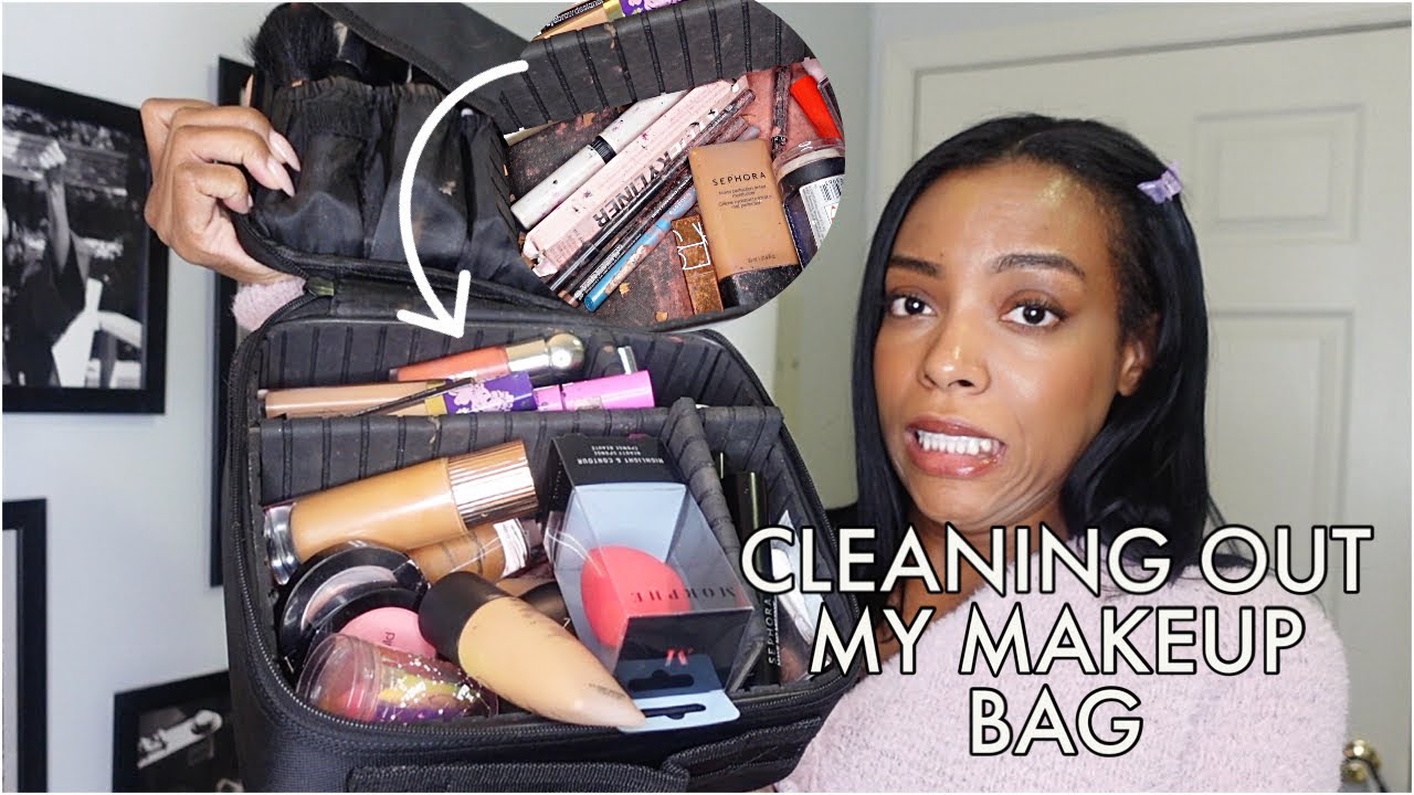 CLEANING OUT AND ORGANIZING MY MAKEUP BAG! NOT SO SIMPLE