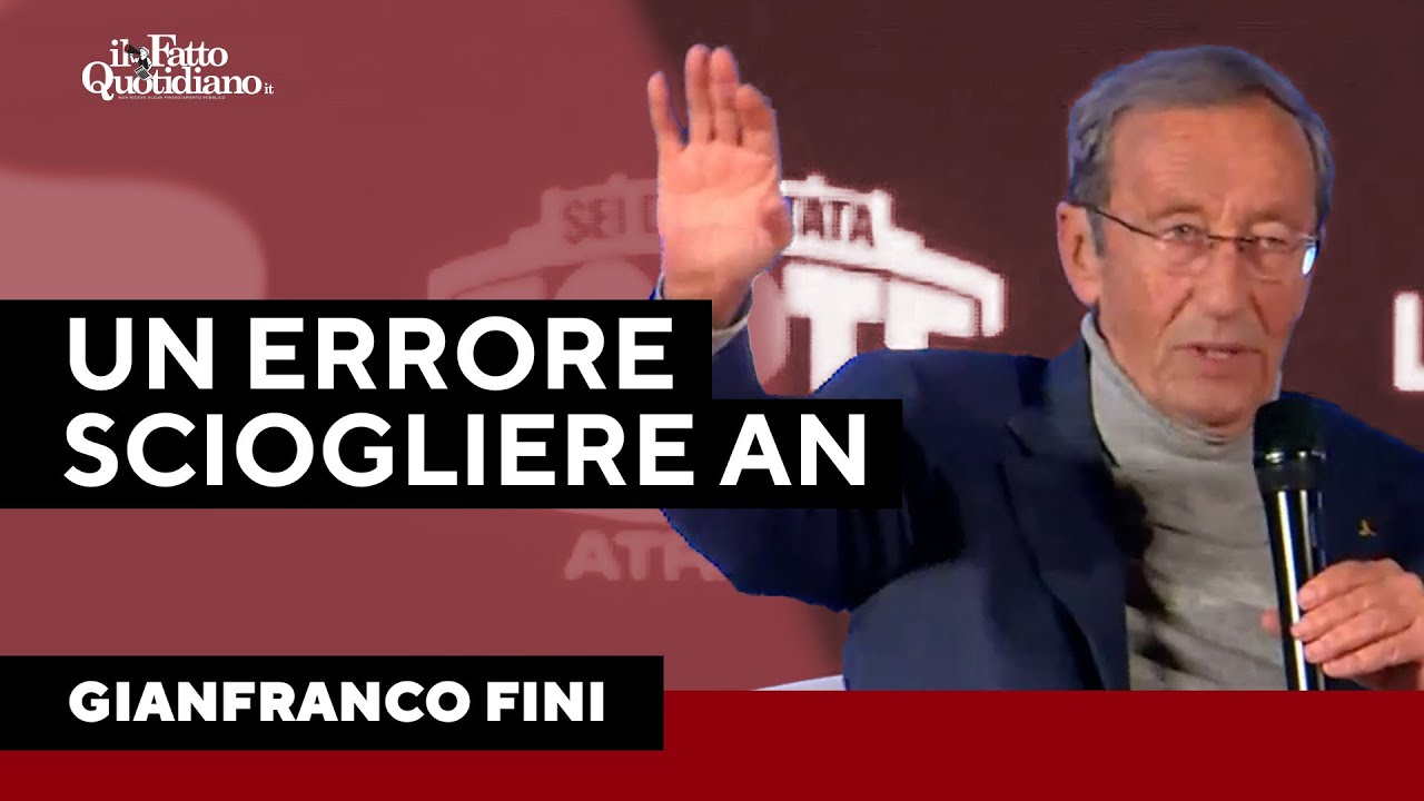 Fini ad Atreju: “Mio errore sciogliere An. Strappo con Berlusconi? Non mi sono mai fatto comandare”