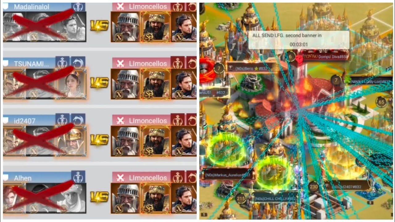 Rise of Castles | SX24 Eden | Map 900043 | North Vs South | NOS Vs F2P | Fight for Capital 💪🏻🔥