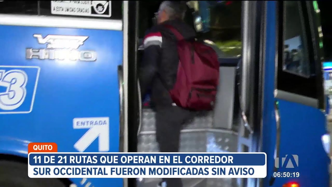 11 rutas del Corredor Sur Occidental fueron modificadas