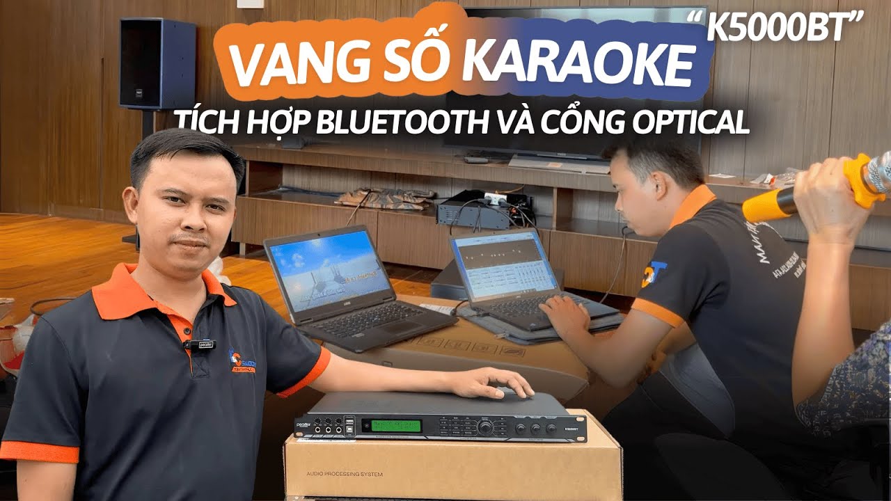 Vang số Karaoke hay nhất hiện nay t&iacute;ch hợp Bluetooth & cổng quang học Optical  Pearller K5000BT.