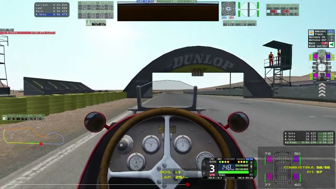 rFactor | 1937 Grand Prix - Maserati 6CM - Autódromo Bernando O'Higgins