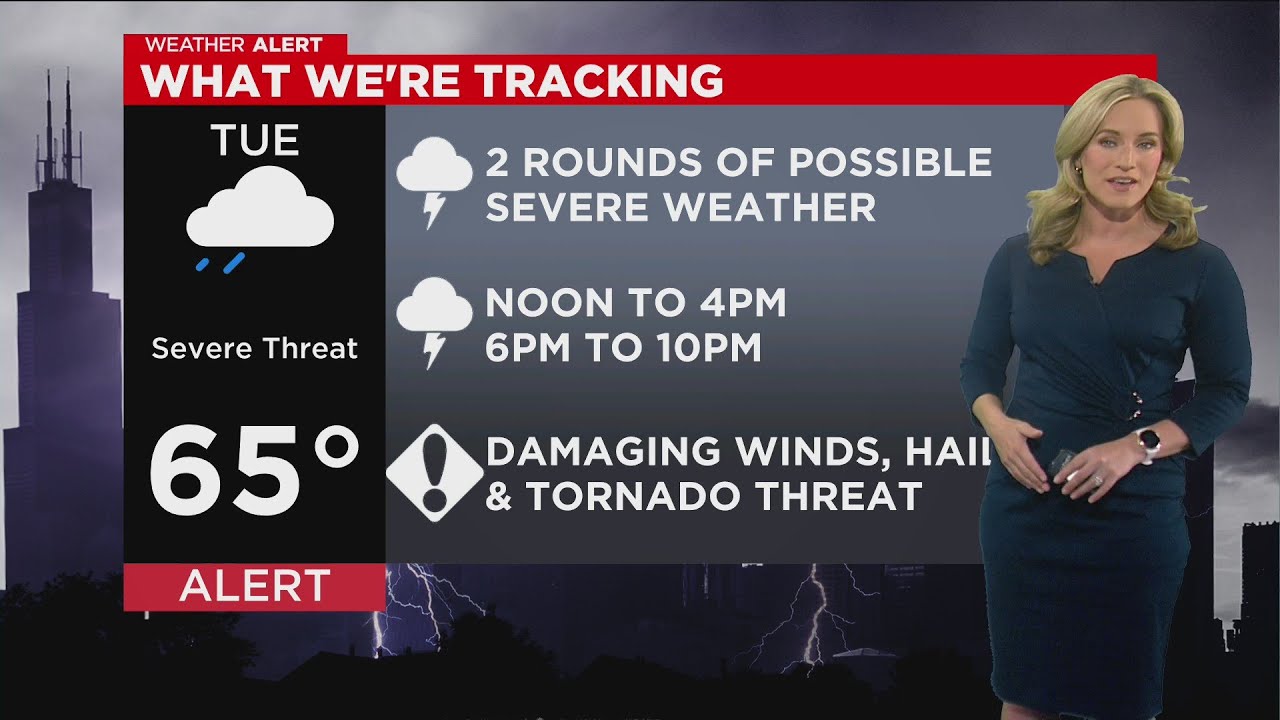 Chicago Weather Alert: Several rounds of severe storms, damaging winds Tuesday