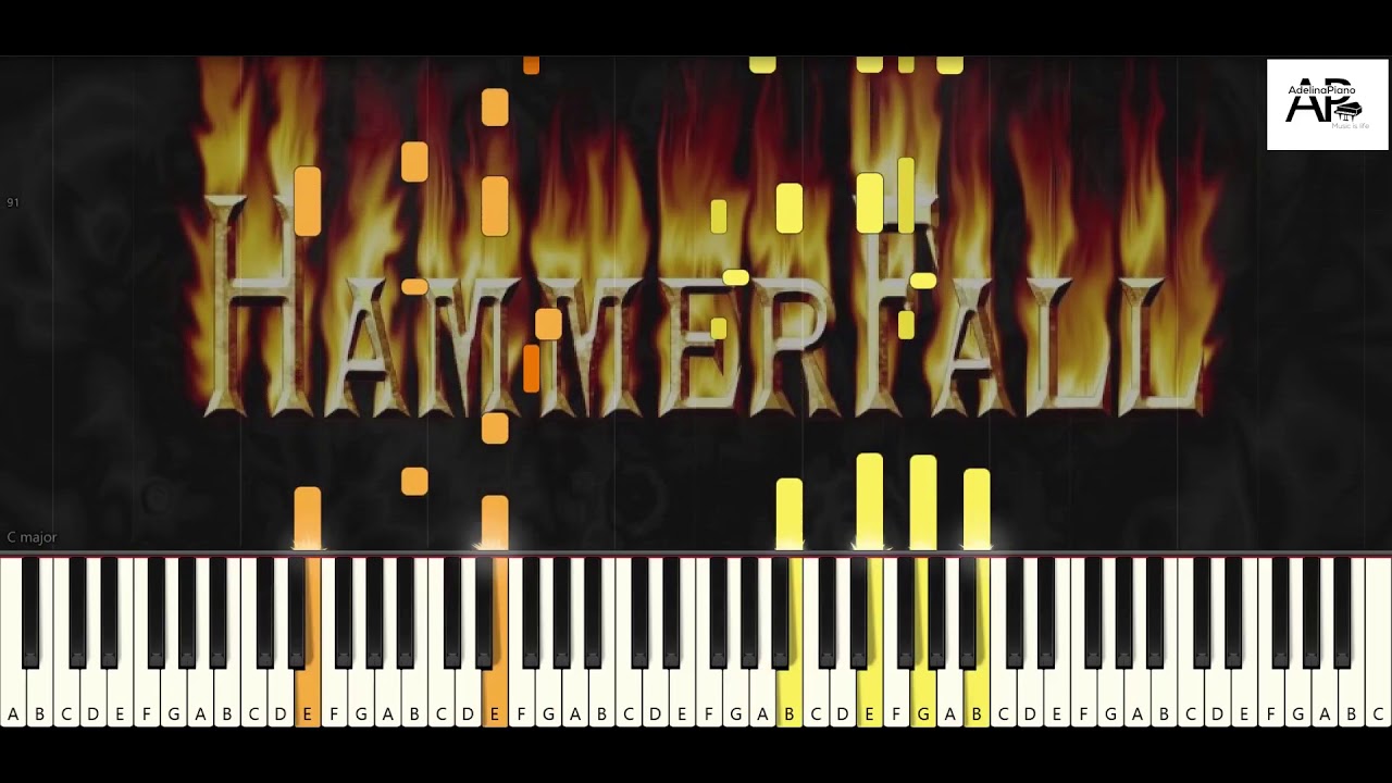 Hammerfall - The Fallen One | Adelina Piano synthesia tutorial