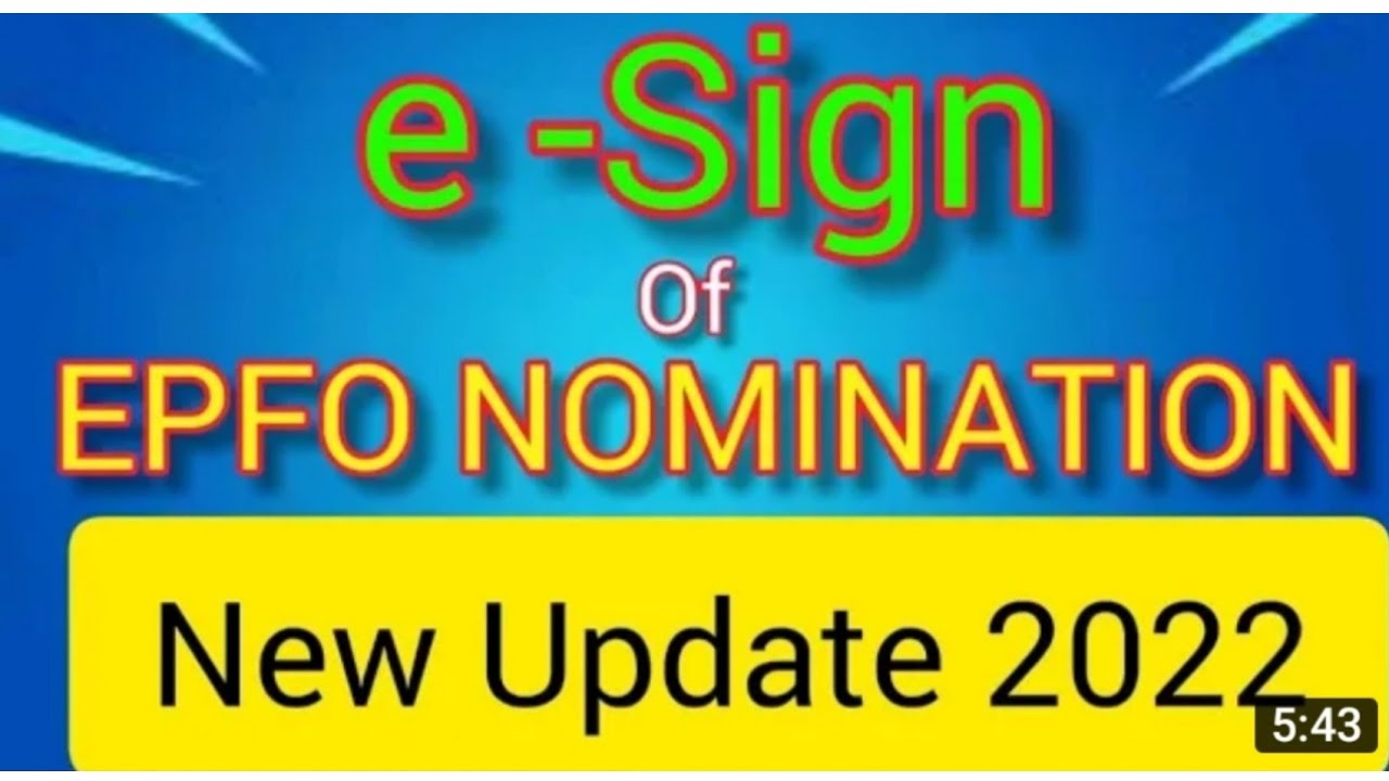 How To e-Sign in Epfo Nomination.Pending Nomination को Successful Nominationकरें #eSign #AQKnowledge