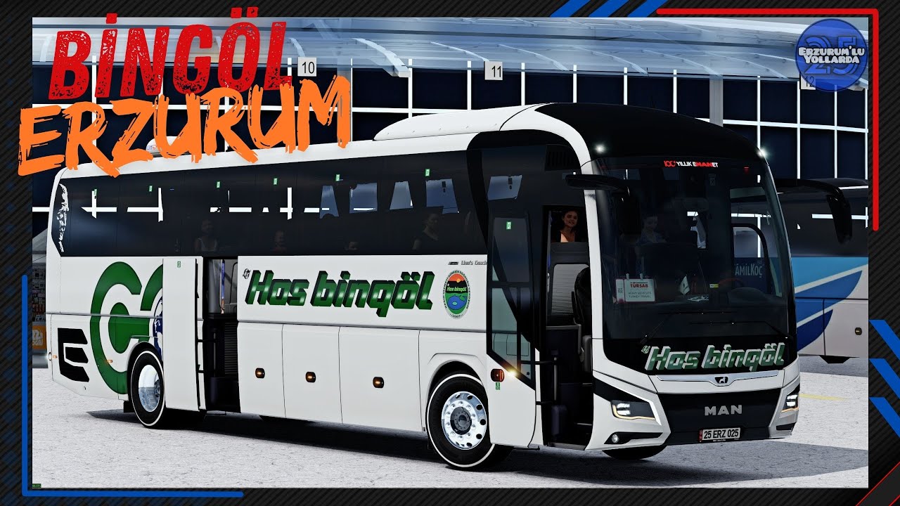 🚌 HVT Man Lions Coach 3rd Gen | Bingöl - Erzurum Seferi | OB Map v1.4 | ETS 2 1.57