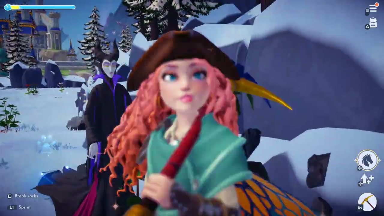 Disney Dreamlight Valley Mining iron ore and leveling up Maleficent PART 1 NO COMMENTARY