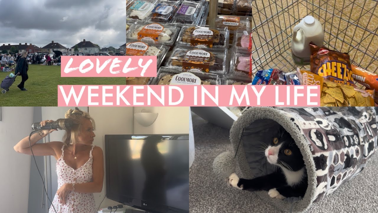 BANKHOLIDAY WEEKEND IN MY LIFE | garden centre | car boot | how I do my hair | movie night | uk
