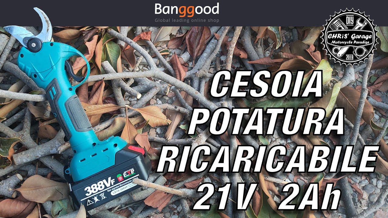 👍 Ottime Forbici Potatura a Batteria 21V Cesoia ricaricabile by BANGGOOD