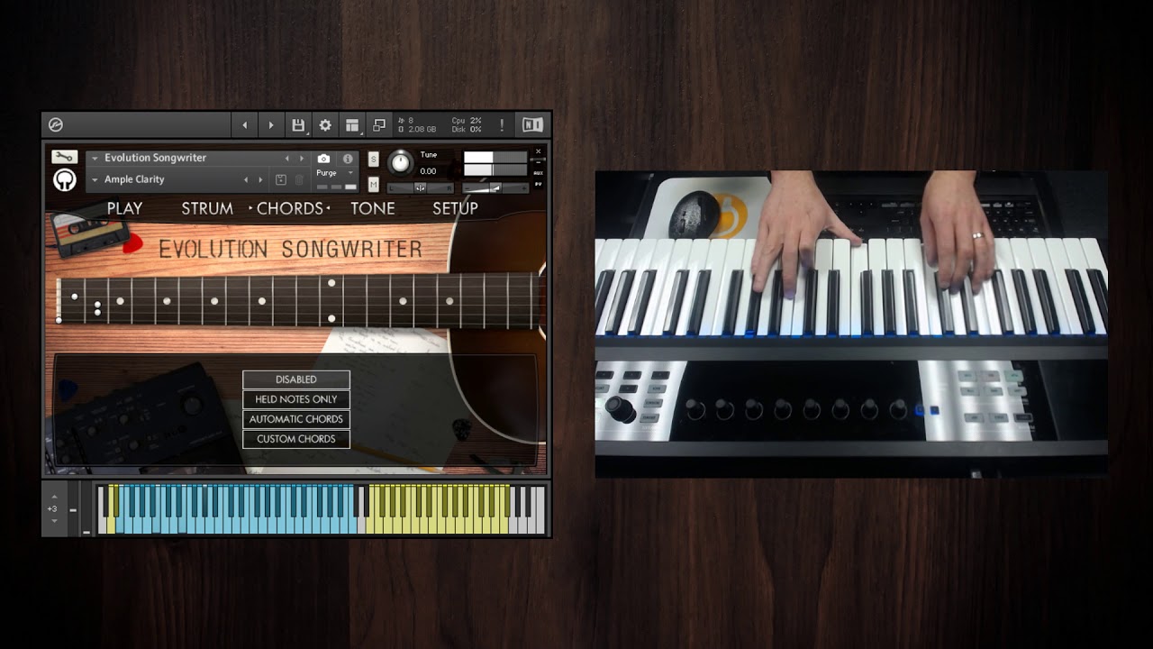 Evolution Guitar Engine - Hybrid Strum Key Approach