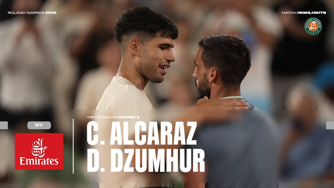 Highlights Alcaraz vs Dzumhur Round 3 | Roland-Garros 2025