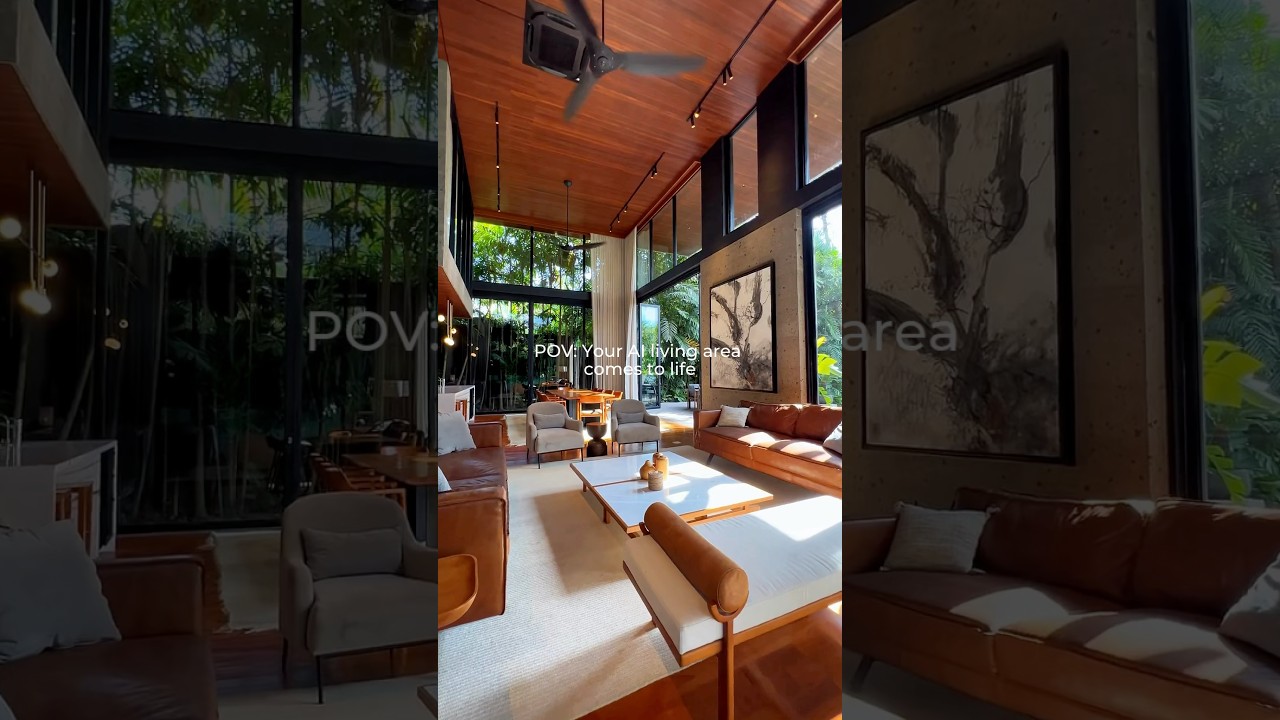 This is an exceptionally inspiring example of refined modern tropical design for your #livingarea🏝️