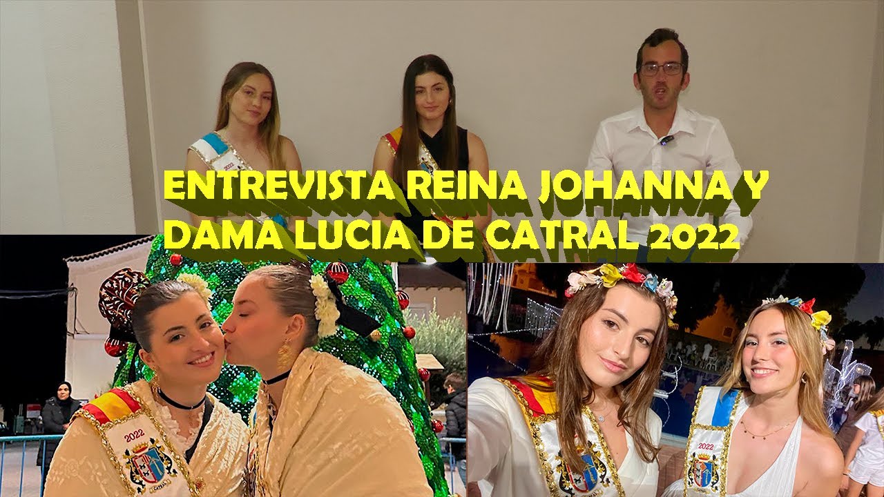 Entrevista a la Reina Johanna y la Dama Lucia de las Fiestas de San Juan Catral 2022 #mividronvlog