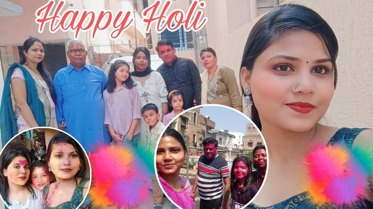 Holi celebration 2026 with family 🫟🌼❤️ Full Masti ✌️