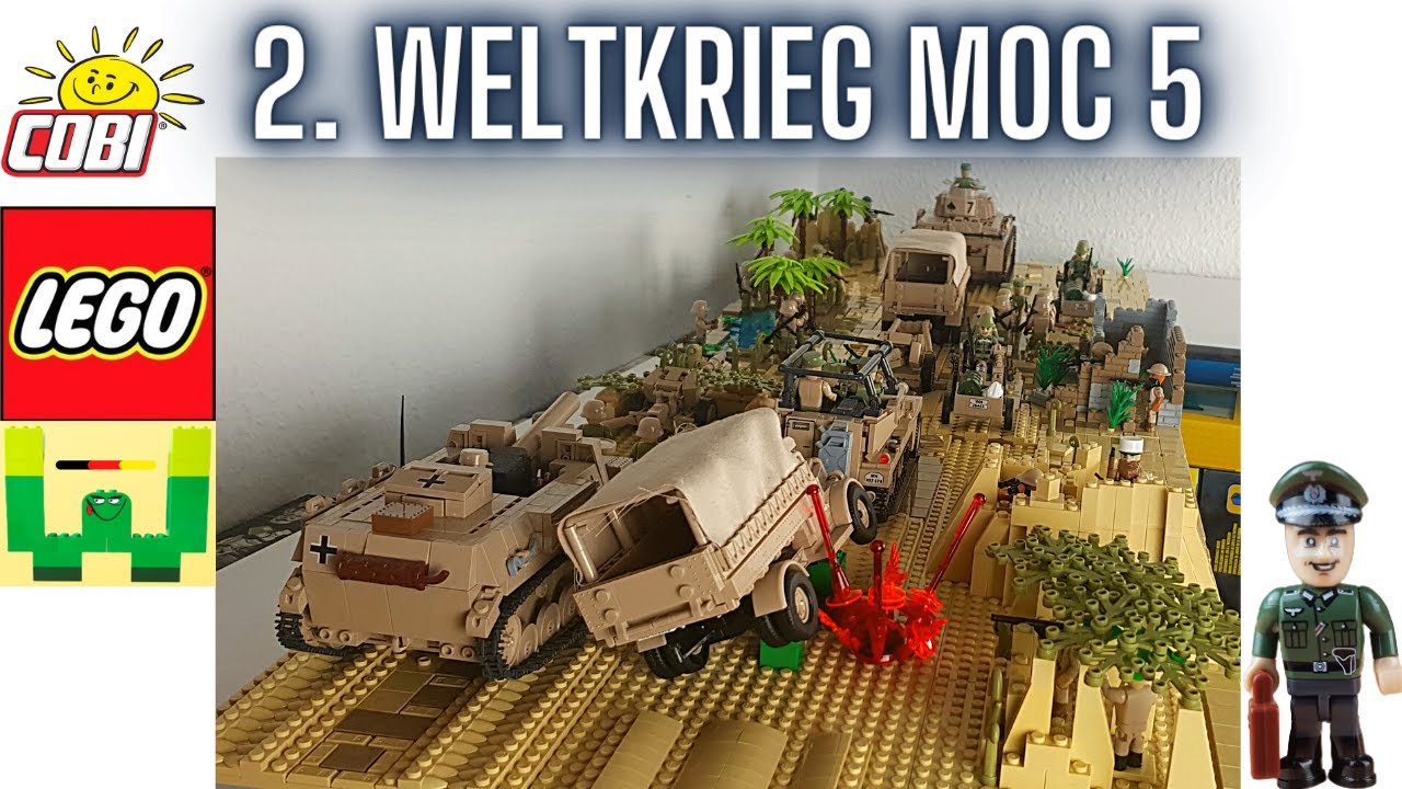 PaK - Stellung und Verbesserung der Oase! Lego/Cobi 2. Weltkrieg - Konvoi MOC Teil 5 Deutsch - 2022