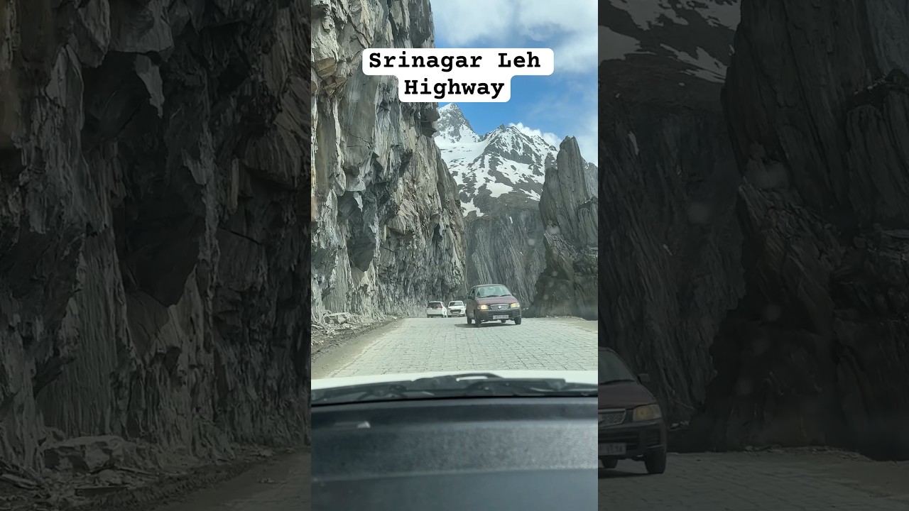Srinagar-Leh Highway View #srinagar #lehladakh #highway #indianroads #traveler #youtubeshorts