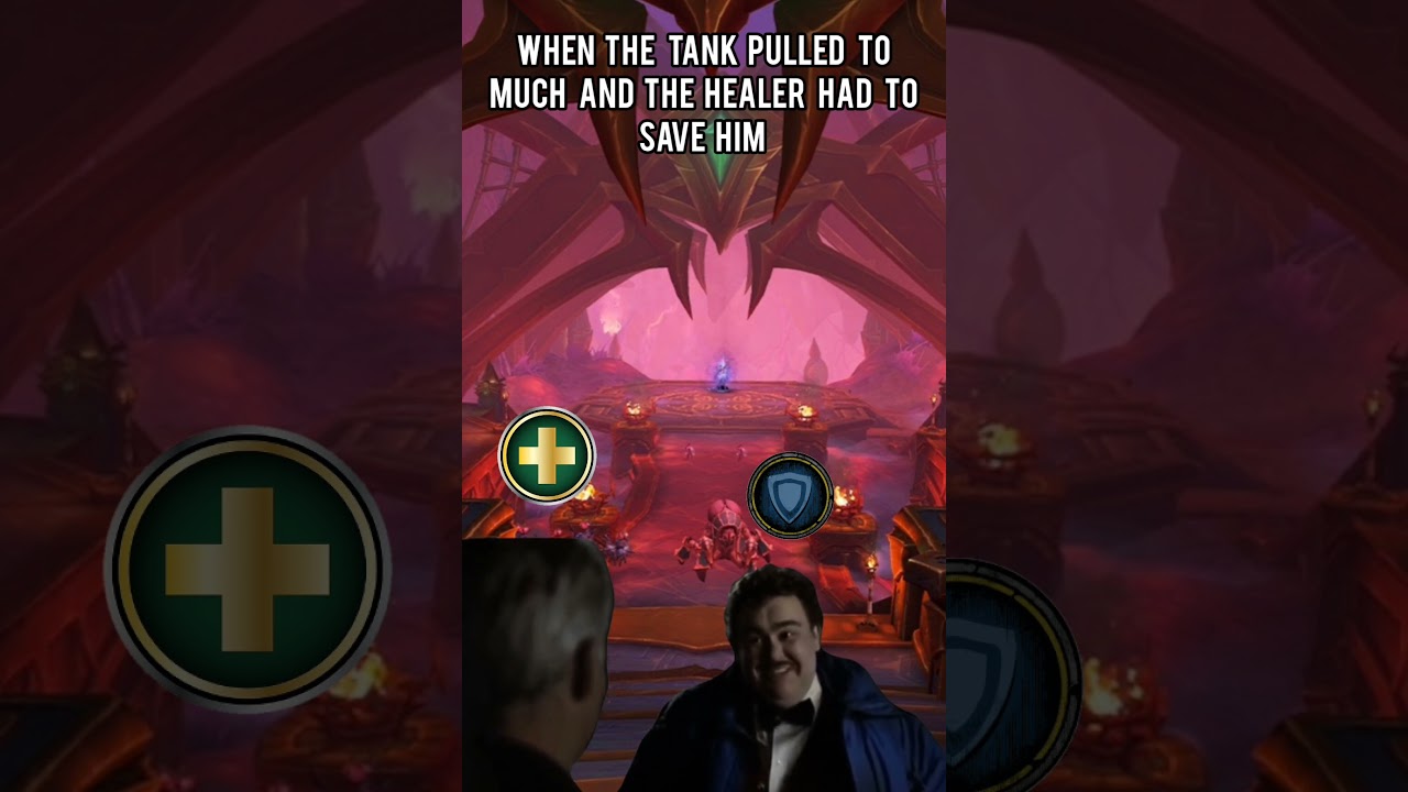 when the tank pulled too much and the healer had to save him #wow #worldofwarcraft #warcraft