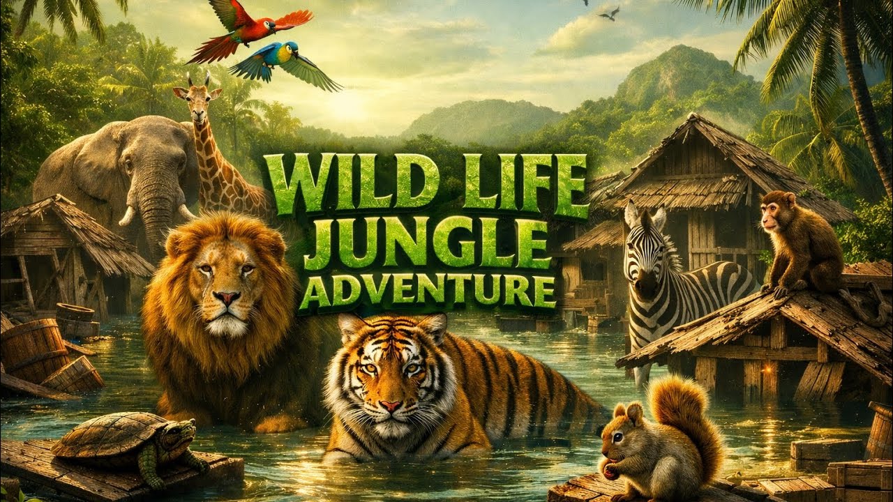 Cinematic Wildlife Adventure‼️Tropical Island, Jungle & Cute Animals in 4K Ultra HD#nature#adventure