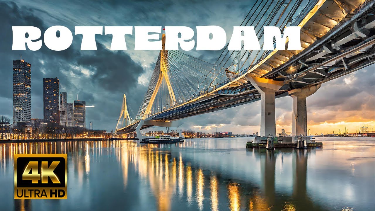 4K Walking Tour | Rotterdam Skyline Walking Tour Skyscraping Wonders HDR