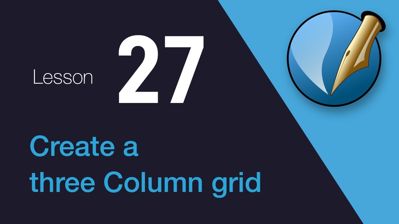 27) Create a three Column grid in Scribus