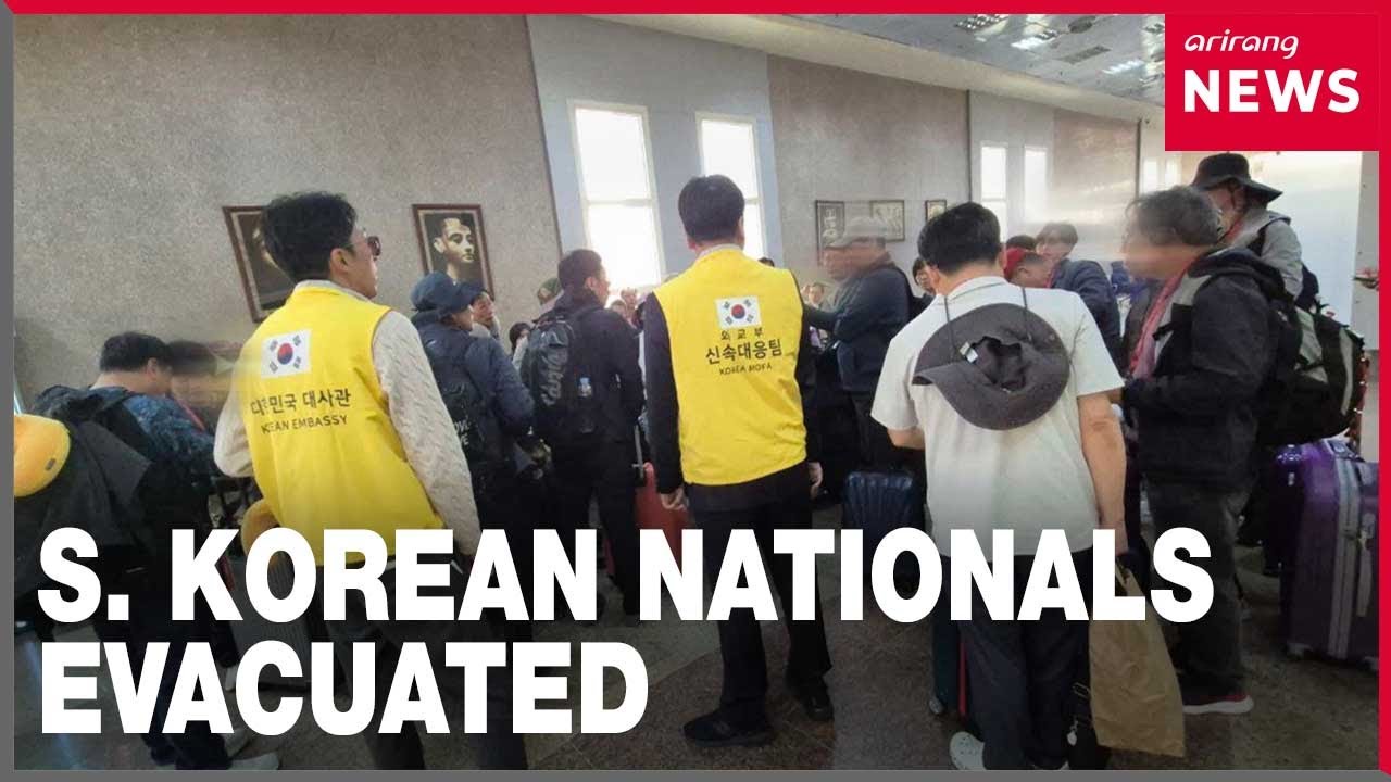 S. Korean nationals evacuated from Iran, Israel