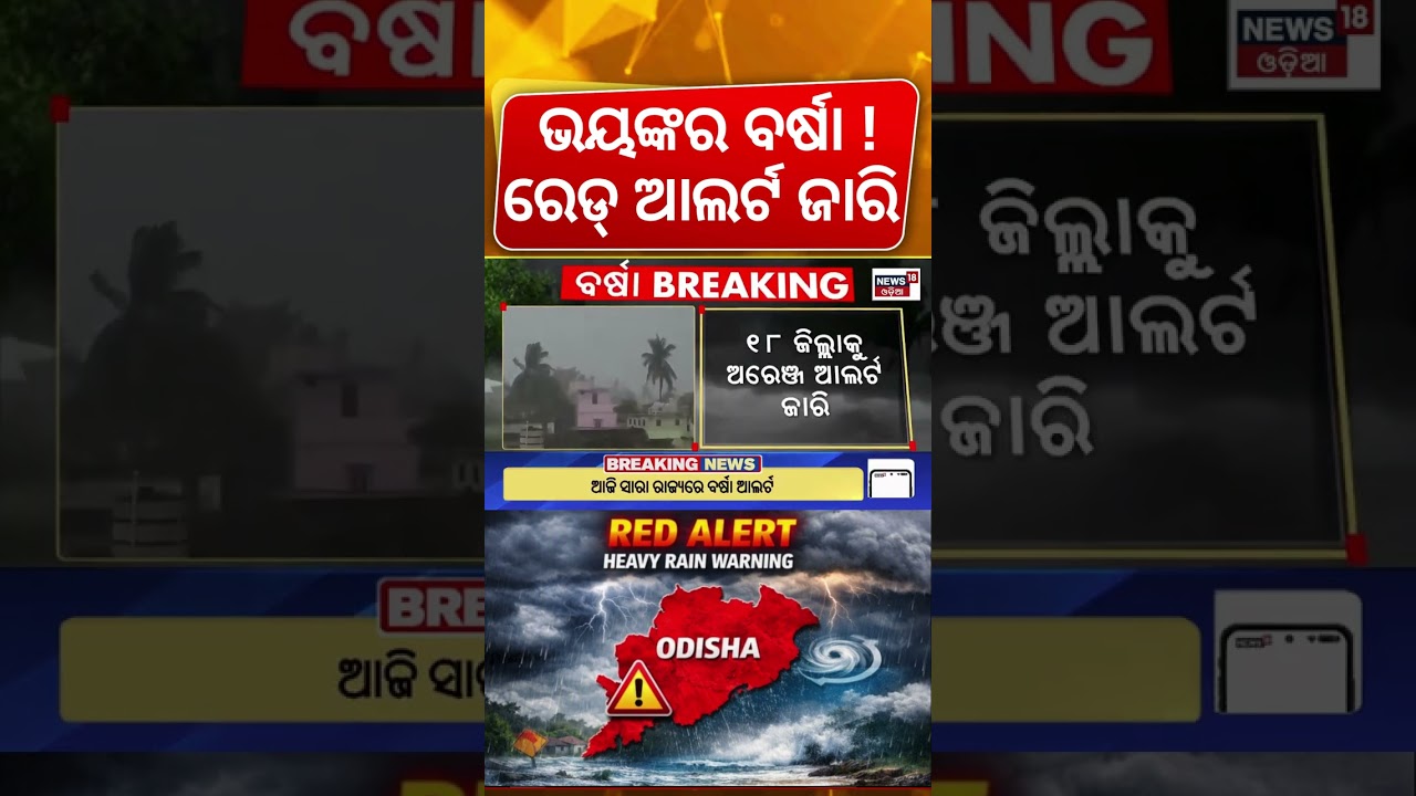 ଓଡ଼ିଶାକୁ ରେଡ୍ ଆଲର୍ଟ | Odisha Rain Red Alert | 5 Districts on Red Alert | Heavy Rain for Next 5 Days