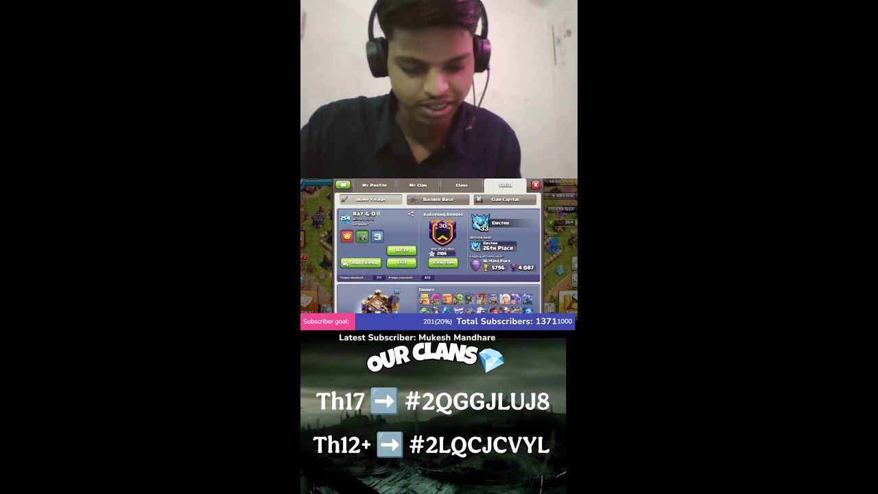 Clash of clans live base visiting   #coclive #clashofclansbasevisiting #coclive #shortslive