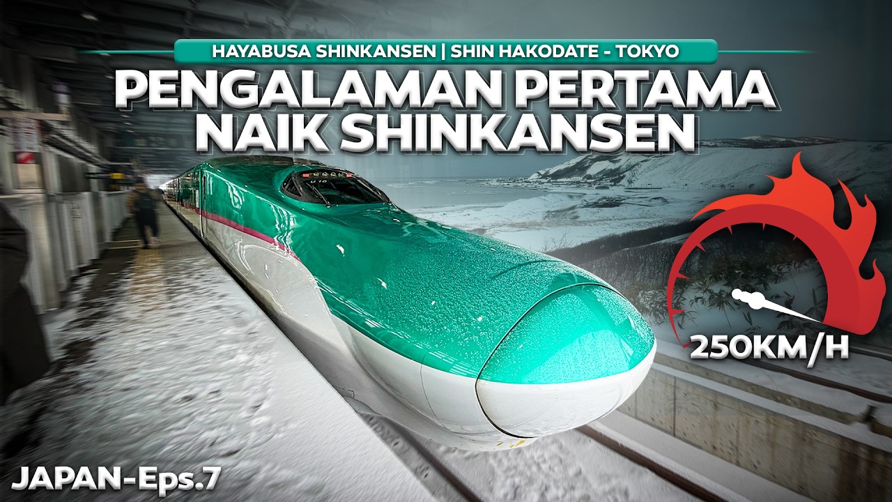 JAPAN - Eps.7 | BIKIN DEG-DEG AN‼️Pertama Kali Naik Shinkansen Hayabusa Menerjang Salju Menuju Tokyo