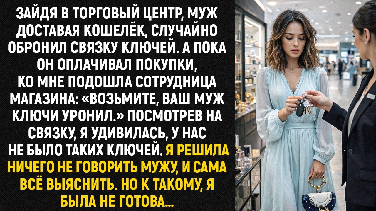 Зайдя в торговый центр, муж доставая кошелёк, случайно обронил связку ключей. А пока он оплачивал...