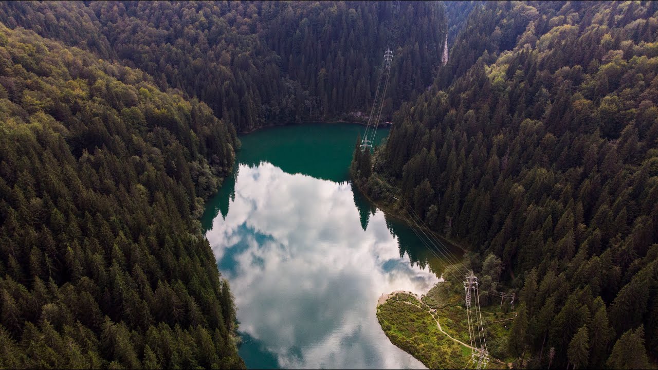 Lacul Scropoasa filmare drona 4K
