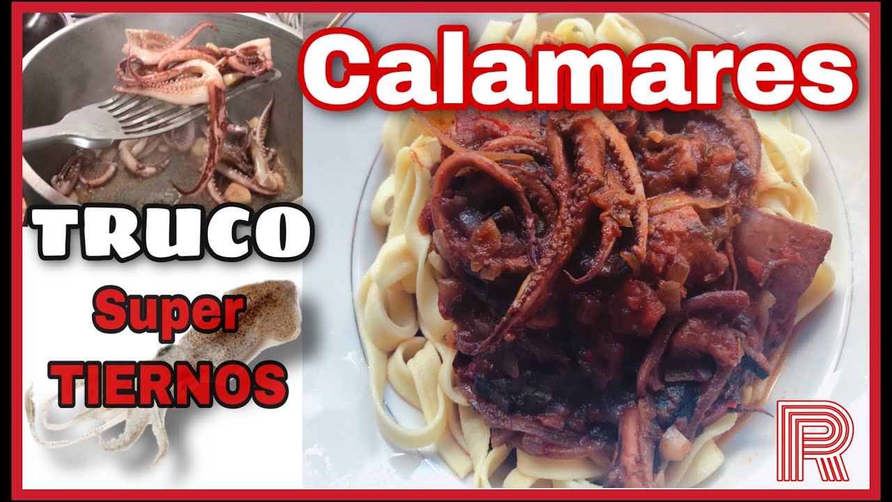 🔴Como hacer CALAMARES TIERNOS  |   Receta: Fideos con calamares | FACIL