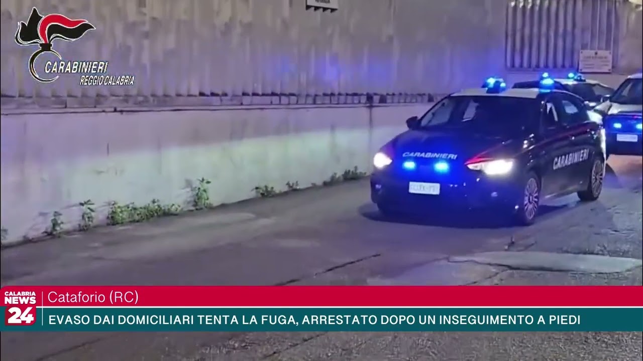 Cataforio (RC) - Evaso dai domiciliari tenta la fuga, arrestato dopo un inseguimento a piedi