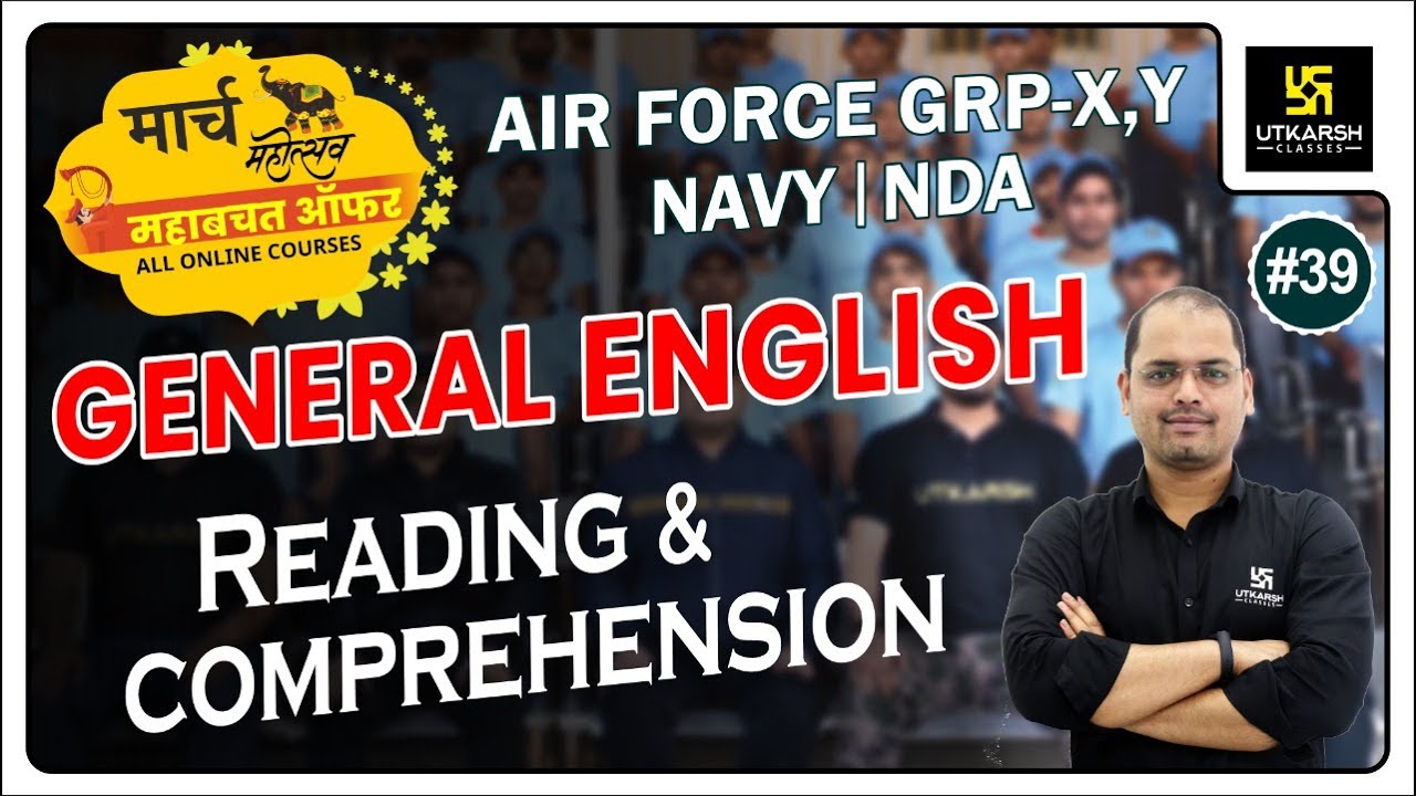 Reading & Comprehension | English #39 | AIR FORCE Group X & Y (Navy AA|SSR) | Ravi Morya Sir