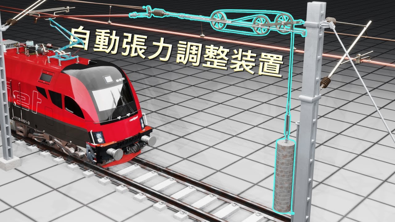 鉄道の送電線｜直線を保つための芸術的な技術