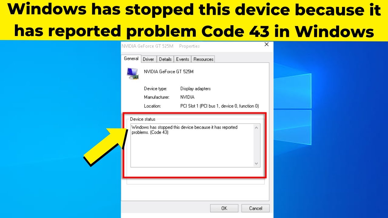 Windows остановила это устройство, поскольку оно сообщило о проблеме с кодом 43 в Windows 11/10/8...