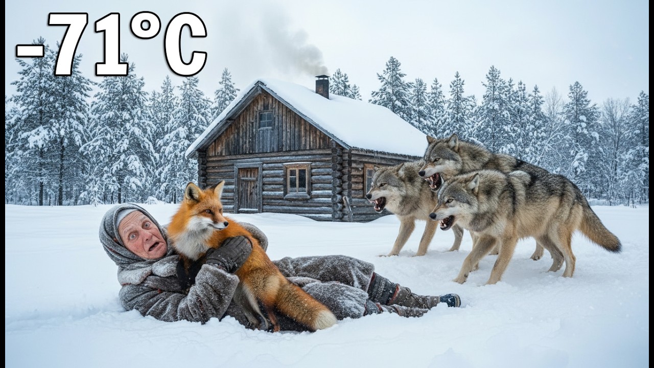 A 90-Year-Old Woman Protects Her Bison Herd from a Wolf Pack in −71°C Yakutia | Yakutia  71°C