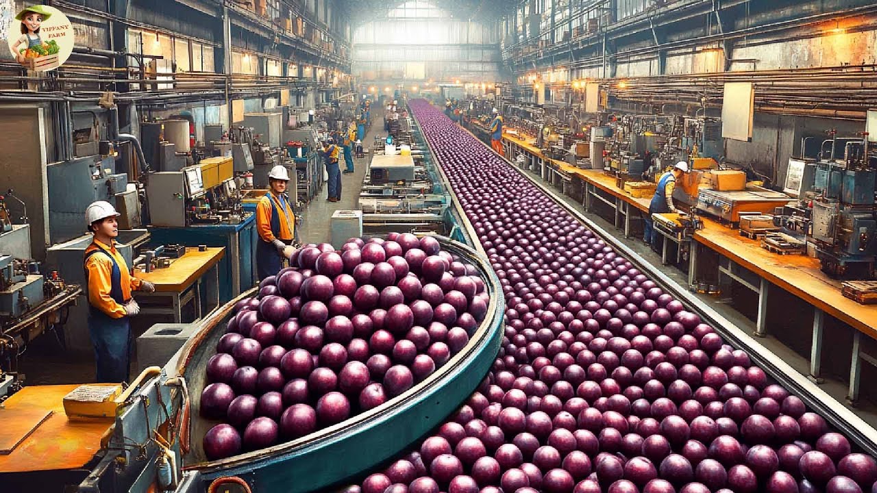 How Farmers Harvest Acai Berry: Amazon Gold Berry - Acai Processing Factory | Farming Documentary