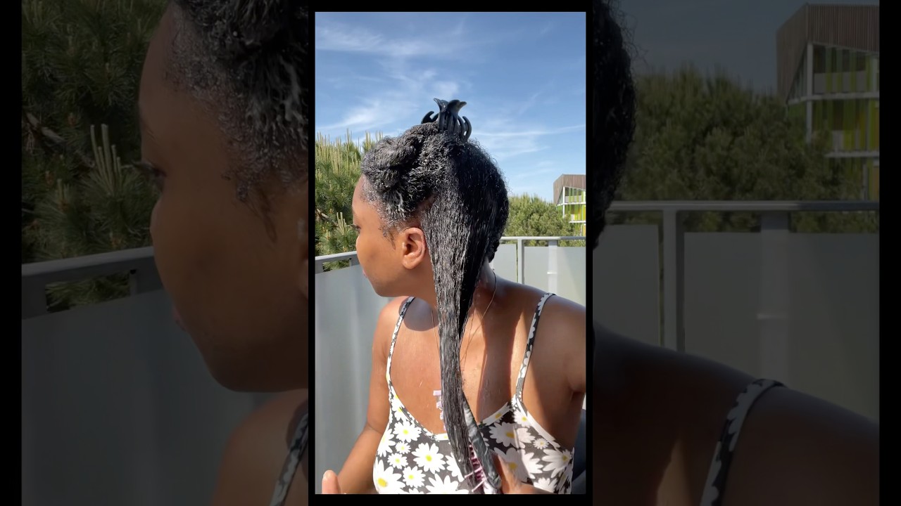 ✨Application Pr&eacute;poo ✨#prepoo #hairmask #cheveuxcrepus #haircareroutine