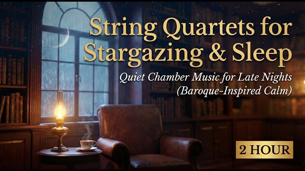 String Quartets for Stargazing & Sleep | Quiet Chamber Music for Late Nights (Baroque-Inspired Calm)