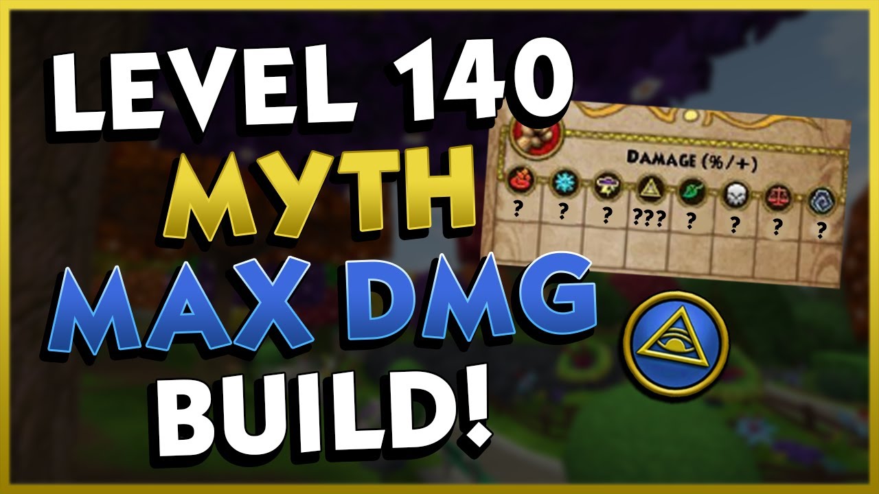 Wizard101: Level 140 Max Damage PVE Myth Build!